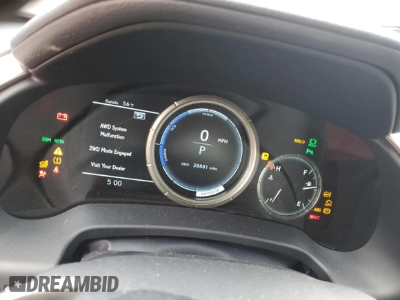 2017 Lexus RX 450h z VIN 2T2BGMCA8HC019280, wystawiony jako Copart lot #51583895 z przebiegiem 38 881 mil mil oraz Szkoda całkowita • Salvage title. Historia ofert i sprzedaży dostępna na DreamBid. Obrazek 9.