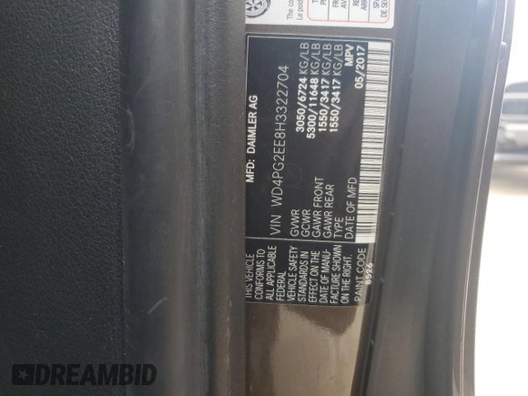 2017 Mercedes-Benz Metris Passenger z VIN WD4PG2EE8H3322704, wystawiony jako Copart lot #71613624 z przebiegiem 40 429 mil mil oraz Szkoda całkowita • Salvage title. Historia ofert i sprzedaży dostępna na DreamBid. Obrazek 13.