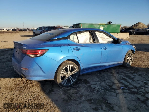 2022 Nissan Sentra SR with VIN 3N1AB8DV6NY219497, listed as a Copart auction lot 43077245 with Not Provided miles and Salvage Title. Bid and sale history available at carsss.com. Image 3.