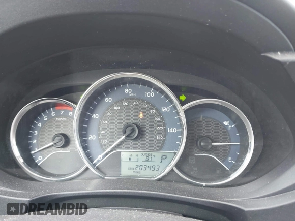 2015 Toyota Corolla L with VIN 2T1BURHE1FC381115, listed as a IAAI auction lot 42088980 with 203,493 mi miles and . Bid and sale history available at DreamBid. Image 7.