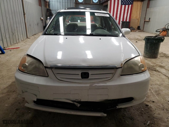 2002 Honda Civic EX with VIN 2HGES26842H507931, listed as a Copart auction lot 44452885 with 235,425 mi miles and Salvage Title. Bid and sale history available at carsss.com. Image 5.