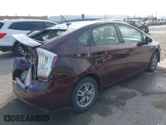 2011 Toyota Prius I with VIN JTDKN3DU9B0253166, listed as a IAAI auction lot 41893424 with 82,705 mi miles. Bid and sale history available at carsss.com. Image 4.