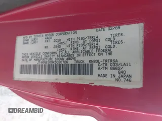 1989 Toyota Pickup с VIN JT4RN81R9K5020726, выставлен на аукционе IAAI как лот 41502393 с пробегом Не указан миль и . История ставок и продаж доступна на DreamBid. Изображение 9.