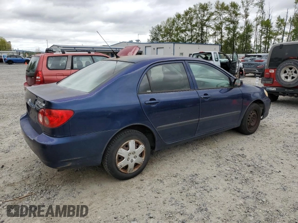 2007 Toyota Corolla CE with VIN 1NXBR32E37Z869621, listed as a Copart auction lot 54959675 with 242,243 mi miles and Clean Title. Bid and sale history available at carsss.com. Image 3.