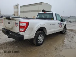 2022 Ford F-150 XL with VIN 1FTMF1CB7NKD02111, listed as a Copart auction lot 43138735 with 58,841 mi miles and Salvage Title. Bid and sale history available at carsss.com. Image 3.