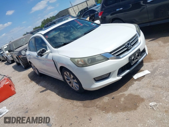 2013 Honda Accord Sdn EX-L with VIN 1HGCR2F8XDA218802, listed as a IAAI auction lot 42036529 with 169,866 mi miles. Bid and sale history available at carsss.com. Image 1.