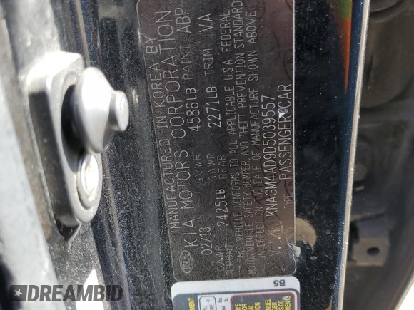 2013 Kia Optima Hybrid EX with VIN KNAGM4AD9D5039557, listed as a Copart auction lot 46344555 with 165,839 mi miles and Salvage Title. Bid and sale history available at carsss.com. Image 14.