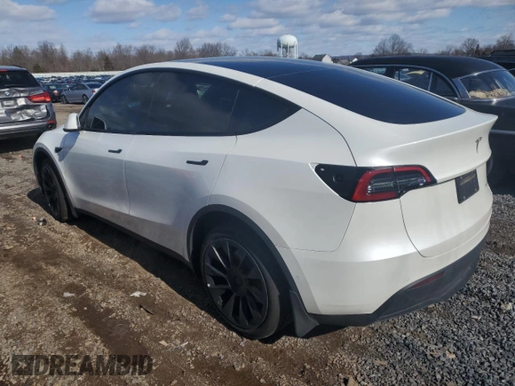 2022 Tesla Model Y Long Range with VIN 7SAYGDEE6NF454386, listed as a Copart auction lot 43506955 with 45,911 mi miles and Salvage Title. Bid and sale history available at DreamBid. Image 2.