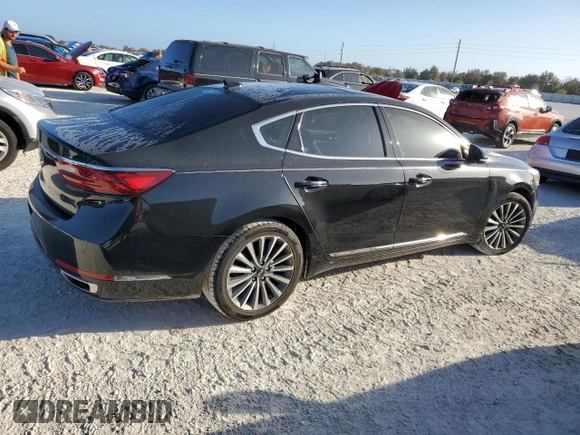 2017 Kia Cadenza Premium with VIN KNALC4J11H5092573, listed as a Copart auction lot 76336364 with 44,777 mi miles and Salvage Title. Bid and sale history available at carsss.com. Image 3.