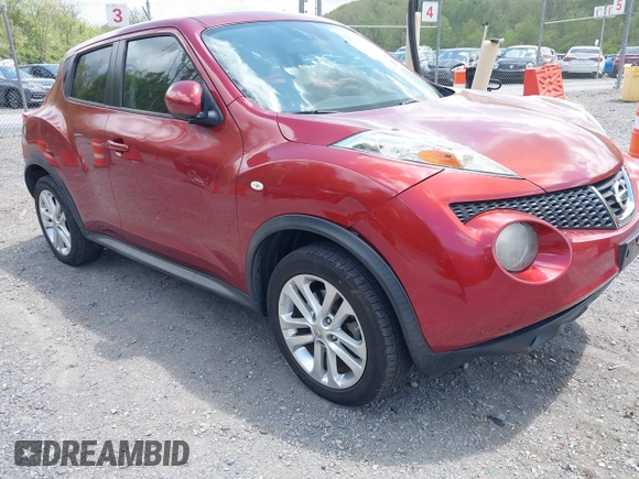 2014 Nissan Juke S with VIN JN8AF5MV7ET484233, listed as a IAAI auction lot 42146327 with 106,477 mi miles and . Bid and sale history available at carsss.com. Image 1.