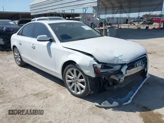 2013 Audi A4 Premium Plus z VIN WAUFFAFL2DN007960, wystawiony jako IAAI lot #42017057 z przebiegiem 104 347 mil mil oraz . Historia ofert i sprzedaży dostępna na DreamBid. Obrazek 1.