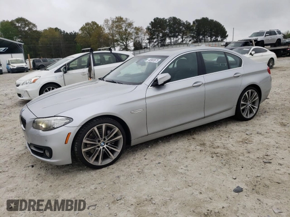 2015 BMW 5 Series 535i with VIN WBA5B1C53FD921981, listed as a Copart auction lot 48983675 with 100,397 mi miles and Salvage Title. Bid and sale history available at carsss.com. Image 1.