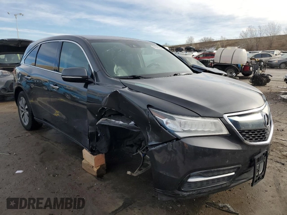 2016 Acura MDX w/Tech with VIN 5FRYD4H4XGB038321, listed as a Copart auction lot 81825384 with 155,598 mi miles and Salvage Title. Bid and sale history available at carsss.com. Image 4.