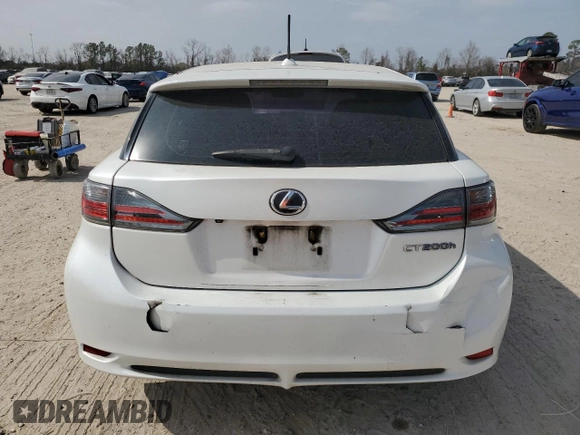 2012 Lexus CT 200h with VIN JTHKD5BHXC2057097, listed as a Copart auction lot 44945065 with 257,013 mi miles and Salvage title. Bid and sale history available at DreamBid. Image 6.