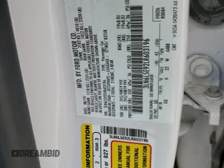 2020 Lincoln MKZ Reserve с VIN 3LN6L5E92LR603196, выставлен на аукционе Copart как лот 51757435 с пробегом 26 585 миль миль и Чистый • Clean title. История ставок и продаж доступна на DreamBid. Изображение 12.