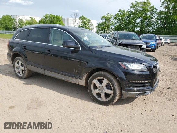 2013 Audi Q7 Premium Plus with VIN WA1LGAFE9DD008916, listed as a Copart auction lot 58062715 with 75,070 mi miles and Salvage title. Bid and sale history available at DreamBid. Image 4.