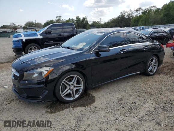 2014 Mercedes-Benz CLA 250 with VIN WDDSJ4EB3EN107292, listed as a Copart auction lot 55824935 with 141,865 mi miles and Salvage title. Bid and sale history available at DreamBid. Image 1.