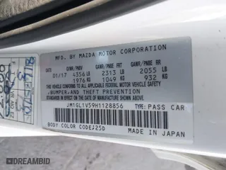 2017 Mazda Mazda6 Touring with VIN JM1GL1V59H1128856, listed as a IAAI auction lot 41803837 with 164,378 mi miles. Bid and sale history available at carsss.com. Image 9.