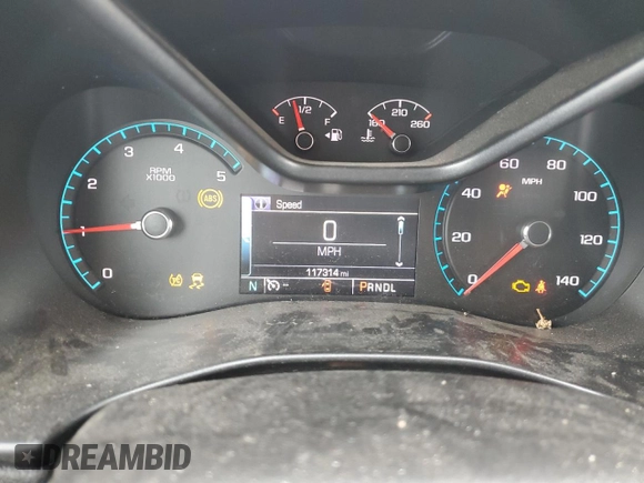 2017 Chevrolet Colorado 4WD LT with VIN 1GCPTCE1XH1223094, listed as a Copart auction lot 46211925 with 117,314 mi miles and Salvage title. Bid and sale history available at DreamBid. Image 9.