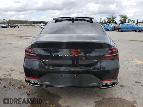 2023 Genesis G70 3.3T with VIN KMTG54TE9PU123542, listed as a Copart auction lot 78830254 with 23,782 mi miles and Salvage Title. Bid and sale history available at DreamBid. Image 6.