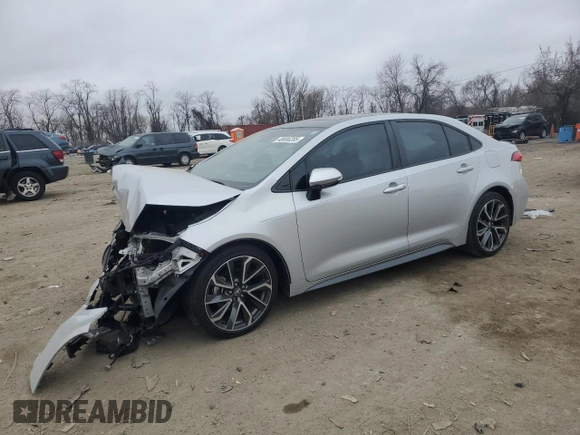 2021 Toyota Corolla SE with VIN 5YFP4MCE8MP073677, listed as a Copart auction lot 48696285 with Not Provided miles and Salvage Title. Bid and sale history available at carsss.com. Image 1.