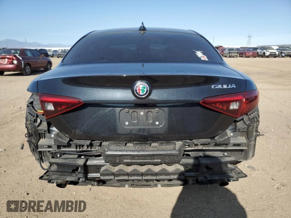 2022 Alfa Romeo Giulia Ti with VIN ZARFAMBN4N7661008, listed as a Copart auction lot 68896384 with 13,697 mi miles and Salvage Title. Bid and sale history available at carsss.com. Image 6.