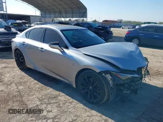 2021 Lexus IS with VIN JTHGZ1B27M5041497, listed as a IAAI auction lot 41207533 with 48,235 mi miles. Bid and sale history available at carsss.com. Image 1.