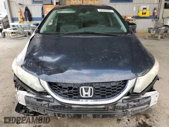 2014 Honda Civic EX-L with VIN 19XFB2F9XEE225725, listed as a Copart auction lot 52593905 with 140,534 mi miles and Salvage Title. Bid and sale history available at DreamBid. Image 5.