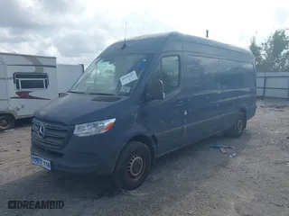 2019 Mercedes-Benz Sprinter Cargo Van with VIN WD4PF1CD6KP121116, listed as a IAAI auction lot 40745605 with 131,286 mi miles. Bid and sale history available at carsss.com. Image 2.