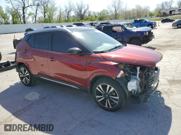 2018 Nissan Kicks SV with VIN 3N1CP5CUXJL543867, listed as a Copart auction lot 53155155 with 85,441 mi miles and Salvage title. Bid and sale history available at DreamBid. Image 4.
