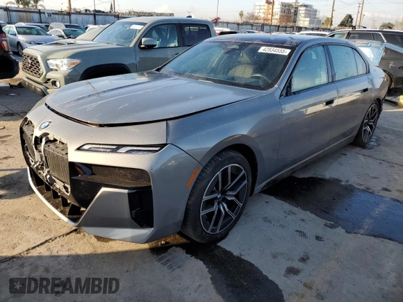 2024 BMW 7 Series 740i с VIN WBA23EH07RCP58749, выставлен на аукционе Copart как лот 42834555 с пробегом 9 227 миль миль и Чистый • Clean title. История ставок и продаж доступна на DreamBid. Изображение 1.