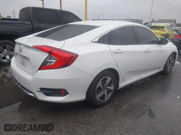 2020 Honda Civic Sedan LX with VIN 2HGFC2F63LH594853, listed as a IAAI auction lot 41805120 with 54,355 mi miles. Bid and sale history available at carsss.com. Image 4.