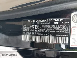 2013 Mercedes-Benz E-Class E 350 Luxury with VIN WDDHF5KB8DA729687, listed as a IAAI auction lot 41576021 with 133,062 mi miles. Bid and sale history available at carsss.com. Image 9.