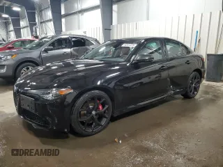 2019 Alfa Romeo Giulia with VIN ZARFANAN2K7622128, listed as a Copart auction lot 44341375 with 45,111 mi miles and Salvage Title. Bid and sale history available at carsss.com. Image 1.