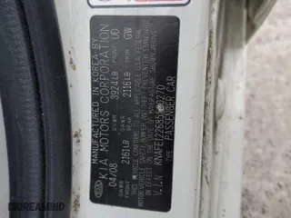 2008 Kia Spectra EX with VIN KNAFE122685580270, listed as a Copart auction lot 52729475 with 174,071 mi miles and Salvage Title. Bid and sale history available at carsss.com. Image 12.