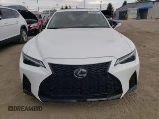 2023 Lexus IS with VIN JTHGZ1E20P5031121, listed as a Copart auction lot 50130225 with 7,685 mi miles and Salvage Title. Bid and sale history available at carsss.com. Image 5.