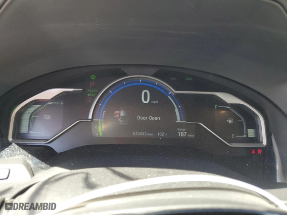 2018 Honda Clarity Plug-In Hybrid Touring with VIN JHMZC5F32JC011013, listed as a Copart auction lot 59133143 with 43,443 mi miles. Bid and sale history available at carsss.com. Image 9.