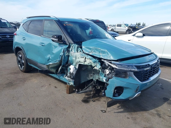 2024 Kia Seltos EX with VIN KNDERCAA0R7520708, listed as a IAAI auction lot 41687597 with 10,470 mi miles and . Bid and sale history available at DreamBid. Image 1.