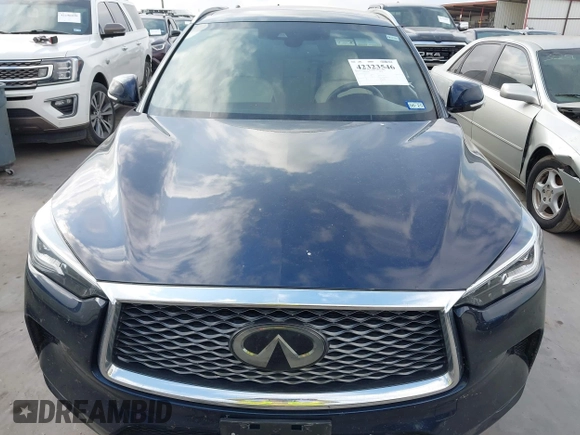 2019 Infiniti QX50 Luxe with VIN 3PCAJ5M14KF110183, listed as a IAAI auction lot 42323546 with 63,757 mi miles and . Bid and sale history available at DreamBid. Image 12.