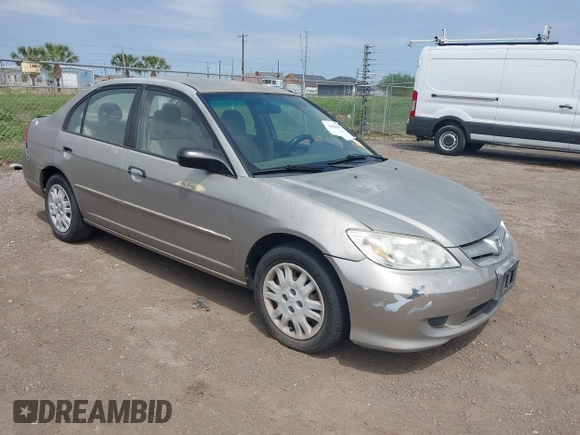 2004 Honda Civic LX with VIN 2HGES165X4H534246, listed as a IAAI auction lot 41921347 with 264,674 mi miles. Bid and sale history available at carsss.com. Image 1.