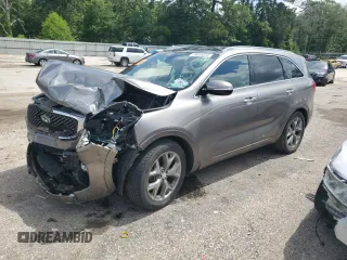 2016 Kia Sorento SXL with VIN 5XYPK4A18GG028124, listed as a Copart auction lot 59665324 with 63,502 mi miles and Salvage Title. Bid and sale history available at carsss.com. Image 1.