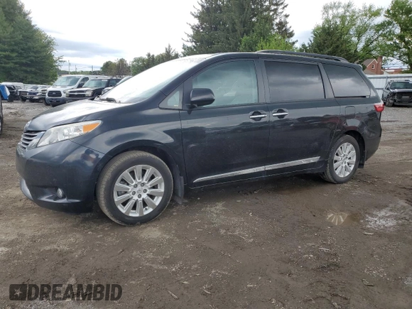 2015 Toyota Sienna Limited with VIN 5TDDK3DC4FS110637, listed as a Copart auction lot 55536225 with 77,062 mi miles and Clean Title. Bid and sale history available at DreamBid. Image 1.