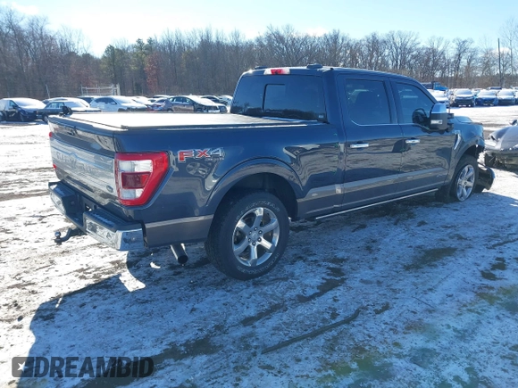 2021 Ford F-150 XL with VIN 1FTFW1ED4MFB70925, listed as a IAAI auction lot 41269509 with 113,805 mi miles. Bid and sale history available at carsss.com. Image 4.
