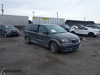 2015 Chrysler Town & Country S with VIN 2C4RC1HG7FR522449, listed as a IAAI auction lot 42021311 with 107,391 mi miles. Bid and sale history available at carsss.com. Image 1.
