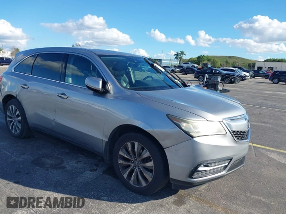 2016 Acura MDX w/Tech with VIN 5FRYD3H46GB004113, listed as a IAAI auction lot 41671704 with 141,476 mi miles. Bid and sale history available at carsss.com. Image 1.