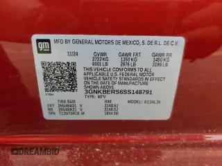 2025 Chevrolet Blazer RS z VIN 3GNKBERS6SS148791, wystawiony jako Copart lot #53876715 z przebiegiem Nie podano mil oraz Nie do naprawy • Non repairable. Historia ofert i sprzedaży dostępna na DreamBid. Obrazek 14.