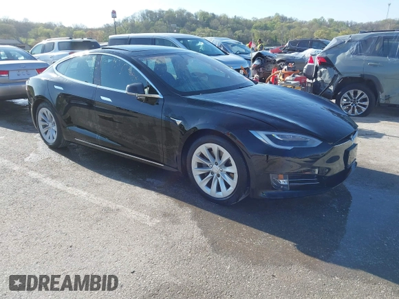 2017 Tesla Model S 100D with VIN 5YJSA1E27HF230508, listed as a IAAI auction lot 42040511 with 98,693 mi miles. Bid and sale history available at carsss.com. Image 1.