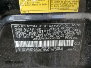 2009 Lexus GS 350 with VIN JTHBE96S890043181, listed as a Copart auction lot 66175904 with 0 mi miles and Salvage Title. Bid and sale history available at carsss.com. Image 12.