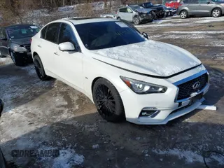 2018 Infiniti Q50 3.0t SPORT with VIN JN1EV7AR0JM430069, listed as a IAAI auction lot 41386106 with 44,748 mi miles. Bid and sale history available at carsss.com. Image 1.