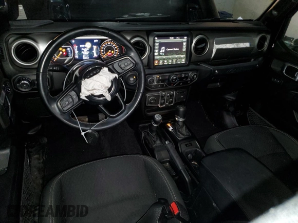 2021 Jeep Wrangler Unlimited 80th Anniversary with VIN 1C4HJXDN1MW738407, listed as a Copart auction lot 46140325 with 50,824 mi miles and Salvage title. Bid and sale history available at DreamBid. Image 8.